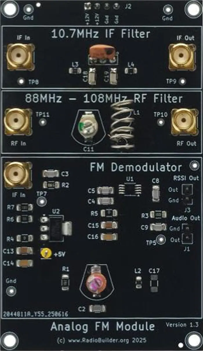 Analog FM receiver plug-in module for the RadioLab